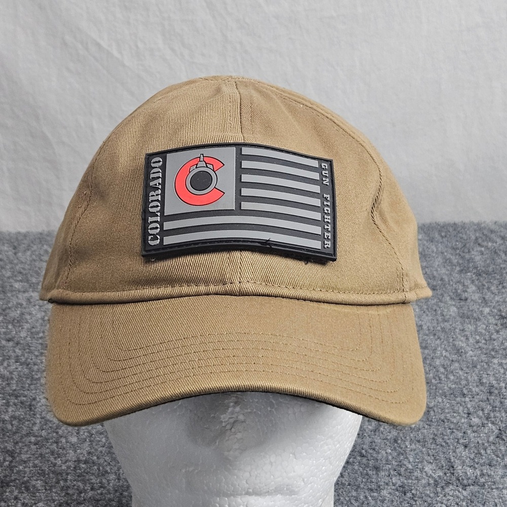 Oakley Flex Fit Cap Tan Colorado Gun Fighter Patch USA Flag Utility Workwear USA